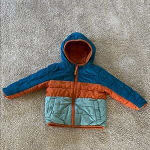 Colorblock Hooded Puffer Jacket